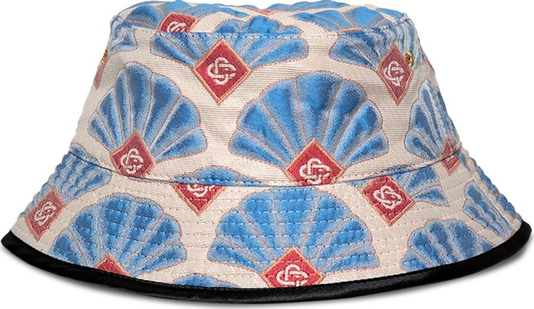 Casablanca Casa Shell Jacquard Bucket Hat 'Blue'