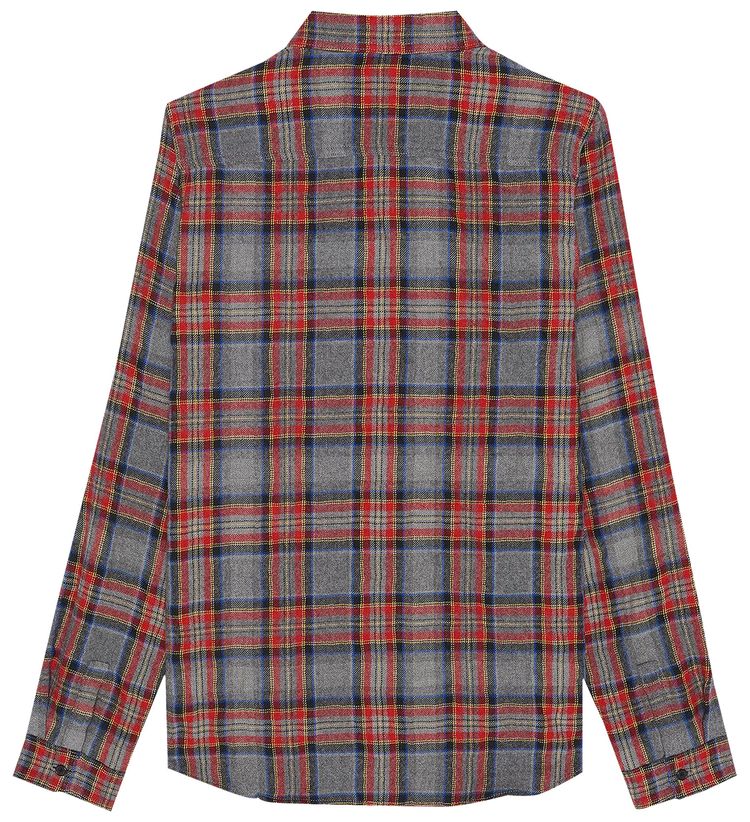 Saint Laurent Classic Western Shirt RedBlueYellowGrey