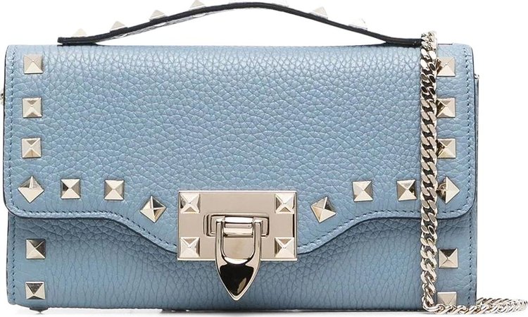 Valentino Pouch in Blue Leather 'Blue'