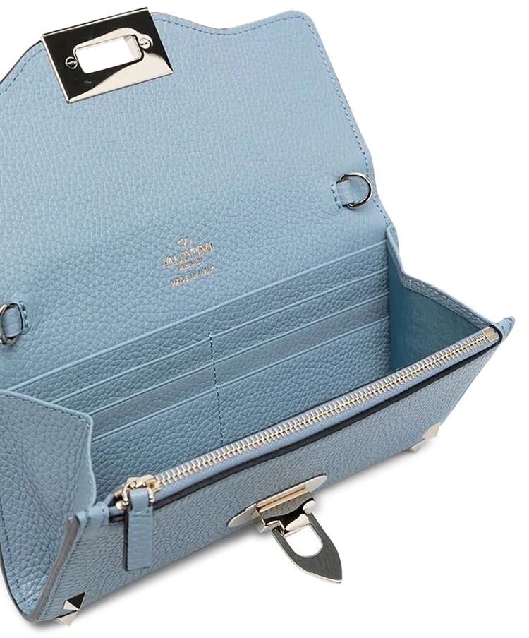 Valentino Pouch in Blue Leather Blue