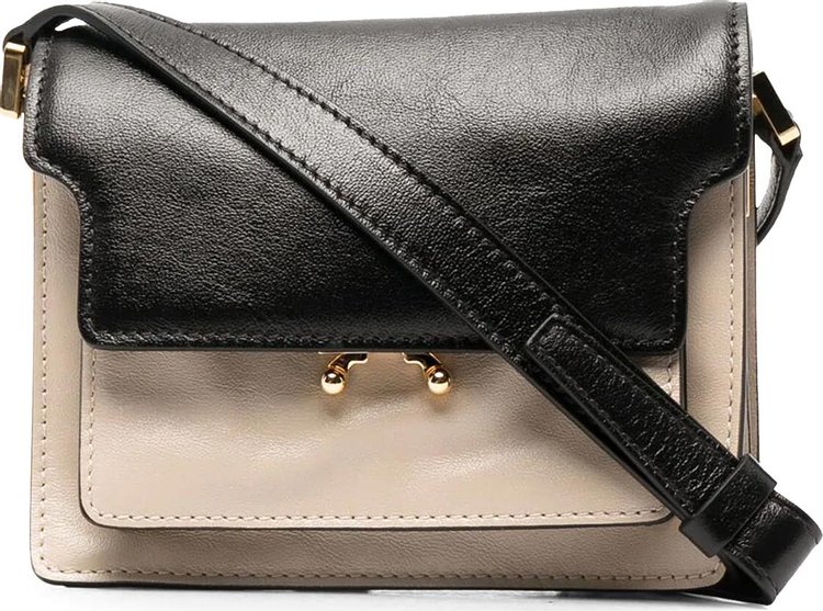 Trunk Soft Small Leather Shoulder Bag in Black - Marni
