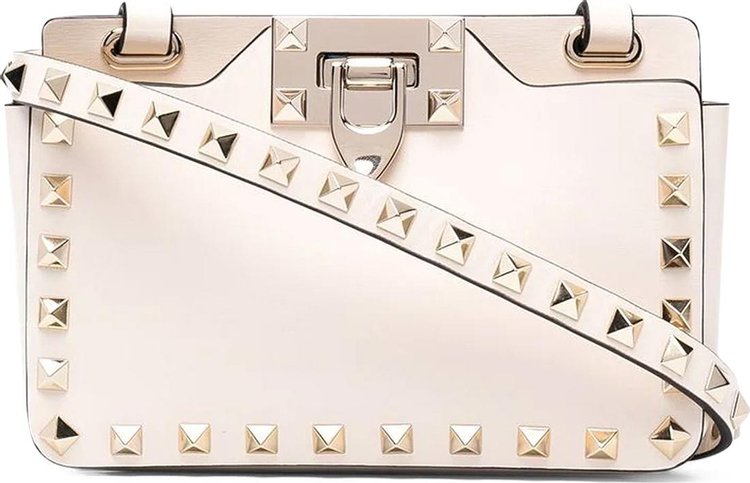 Valentino Smartphone Case in Beige Leather Light Ivory