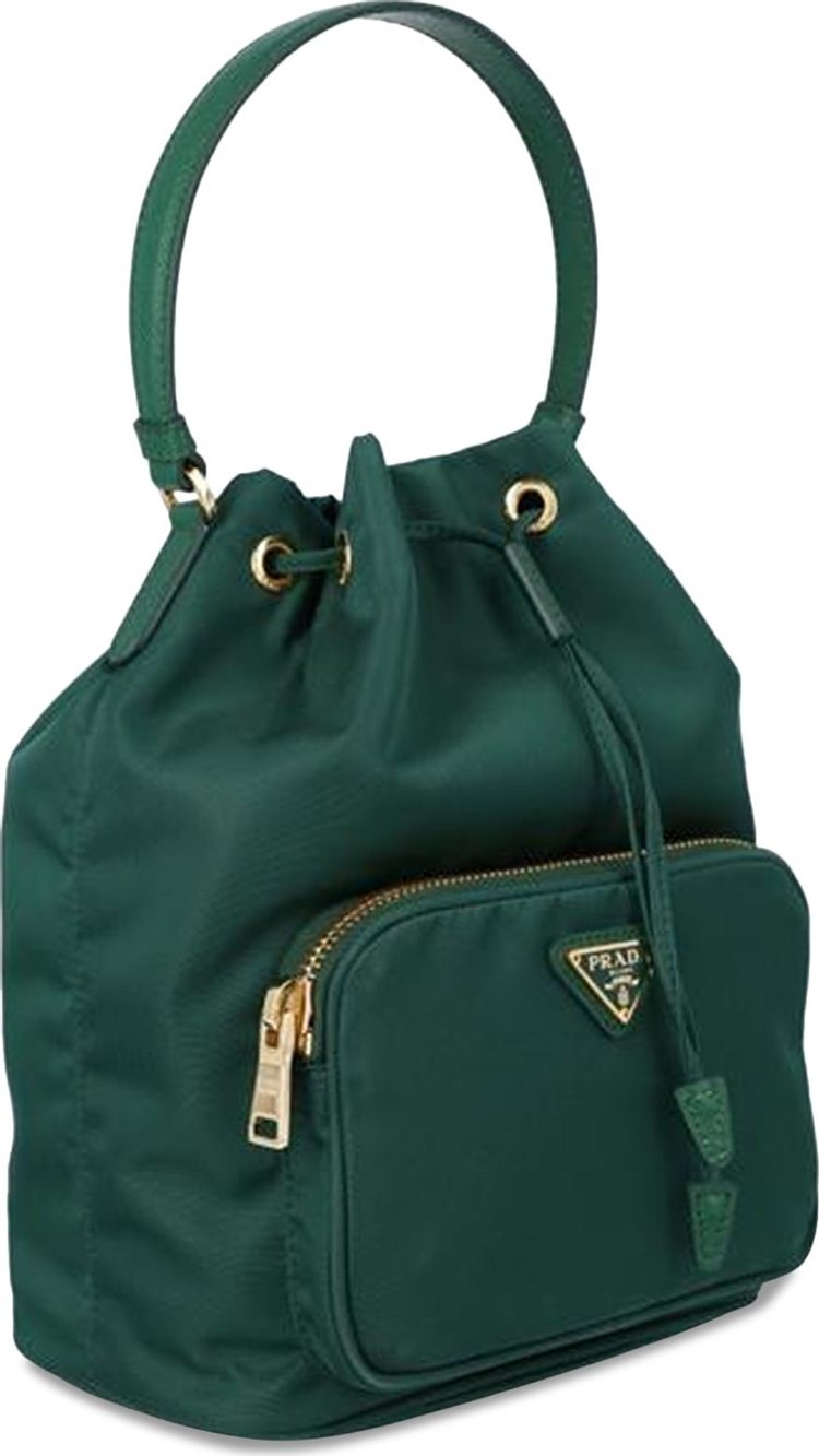 Prada Duet Nylon Shoulder Bag Green