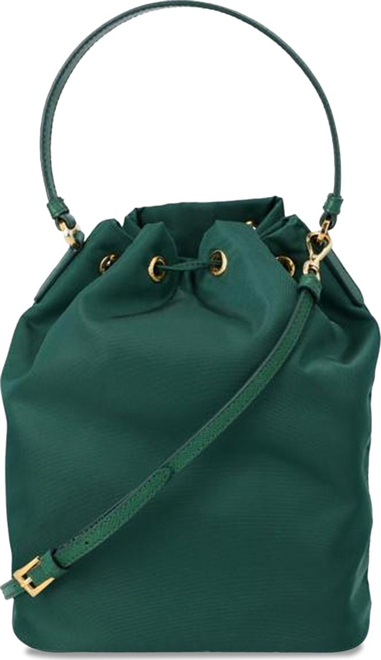 Prada Duet Nylon Shoulder Bag Green