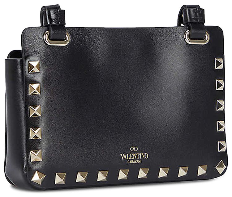 Valentino Rockstud Leather Phone Case Black