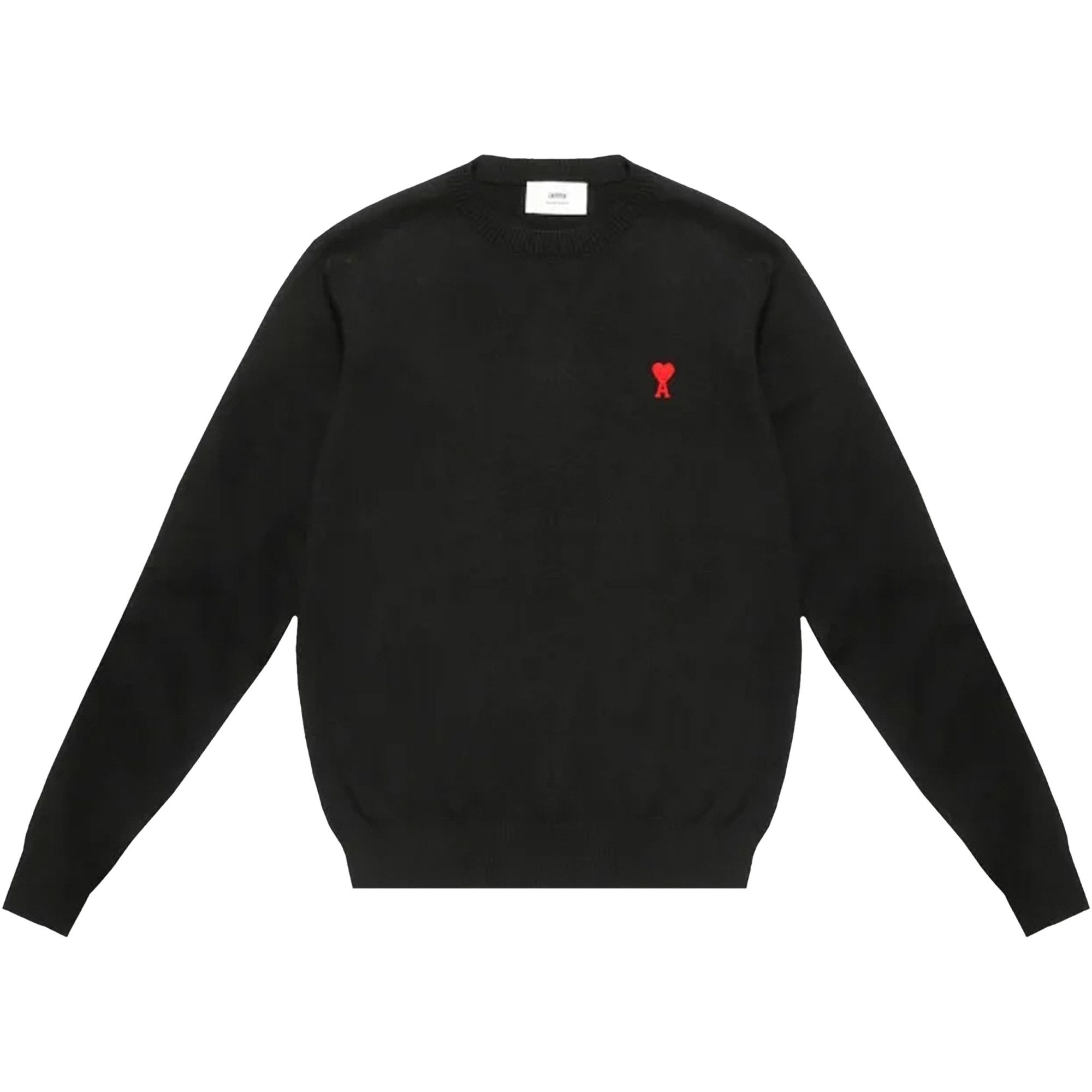 Buy Ami Crewneck Sweater 'Black' - BFHK001 001 001 | GOAT