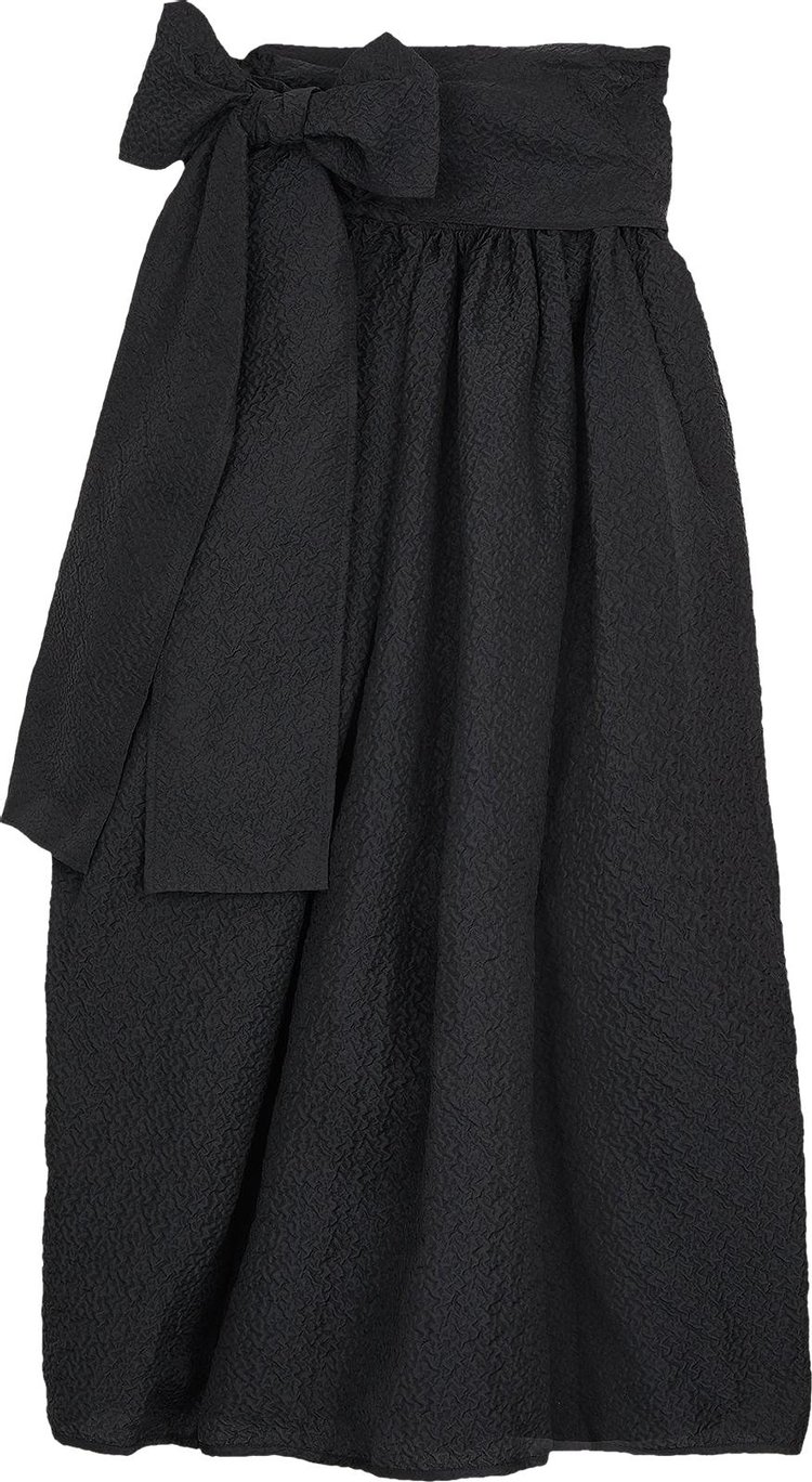 Cecilie Bahnsen Tulip Skirt With Wrap Detail 'Black'