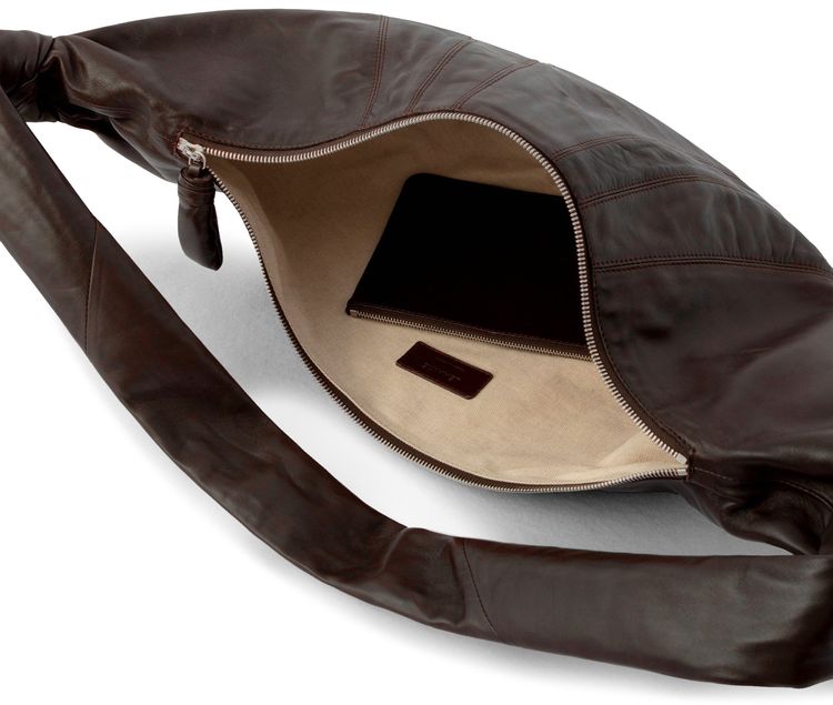 Lemaire Large Croissant Bag Dark Chocolate