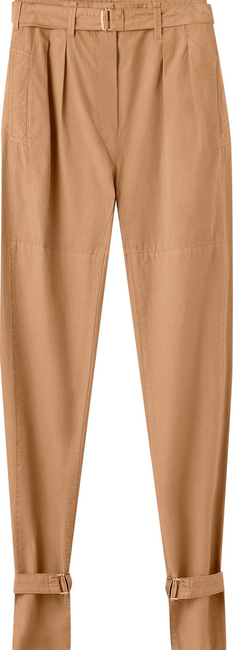 Lemaire Pleated Pants With Straps 'Camel'