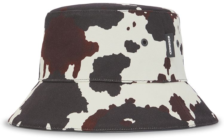 Burberry Camouflage Print Cotton Canvas Bucket Hat Multicolor
