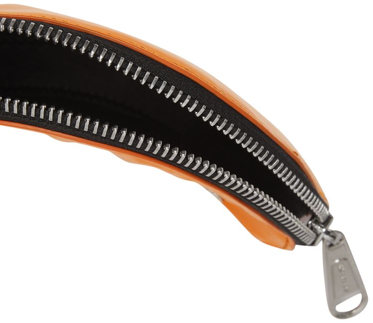Burberry Rubberised Cotton Visor With Detachable Zip Pocket Orange