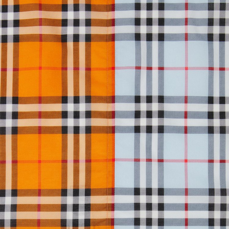 Burberry Contrast Vintage Check Cotton Bandana Orange