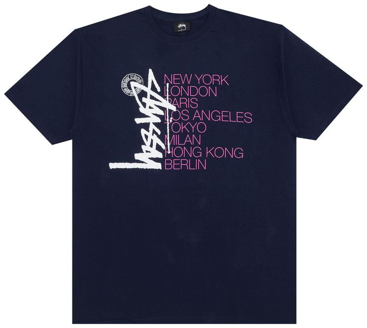 Stussy Buana Stack Tee Navy