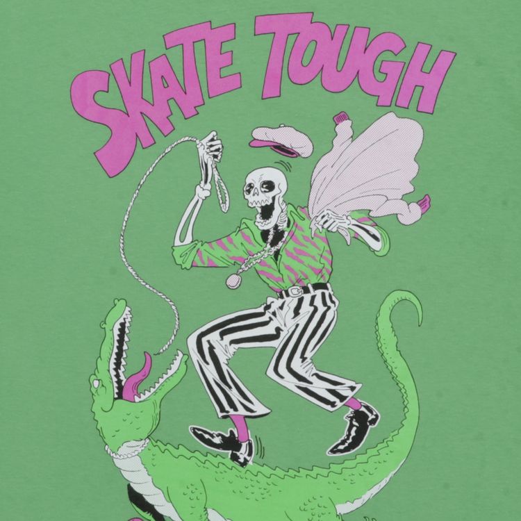 Stussy Skate Skeleton Tee Green