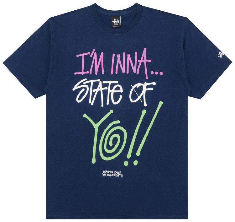 Stussy State Of Yo Tee Navy