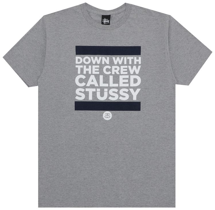Stussy Down With The Crew Tee Grey Heather