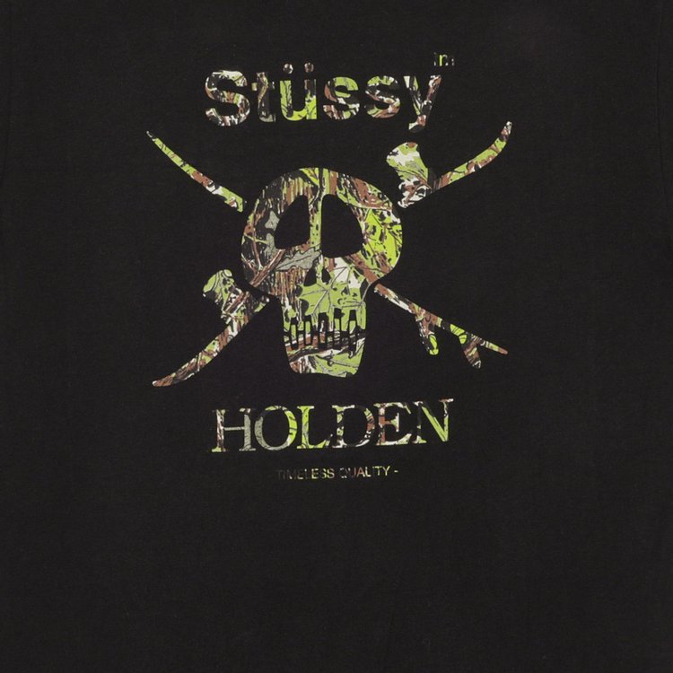 Stussy Camo Snow Skull Tee Black