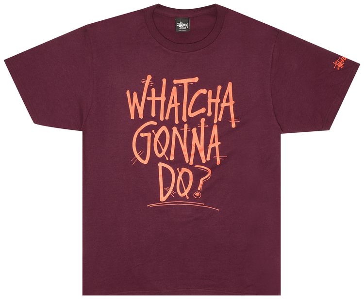 Stussy Watcha Gonna Do Tee Eggplant