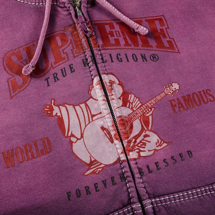 Supreme x True Religion Zip Up Hooded Sweatshirt Purple