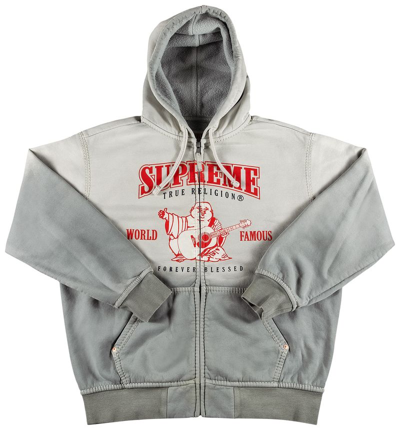 True religion zip up hoodie grey clearance