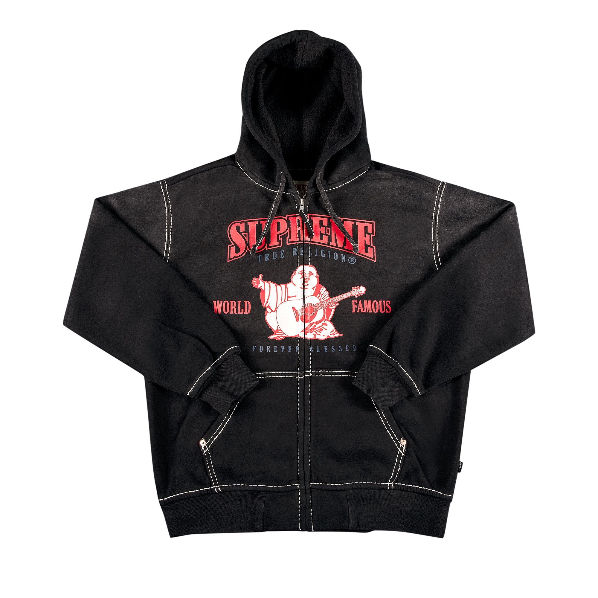 Supreme x True Religion Zip Up Hooded Sweatshirt 'Black'