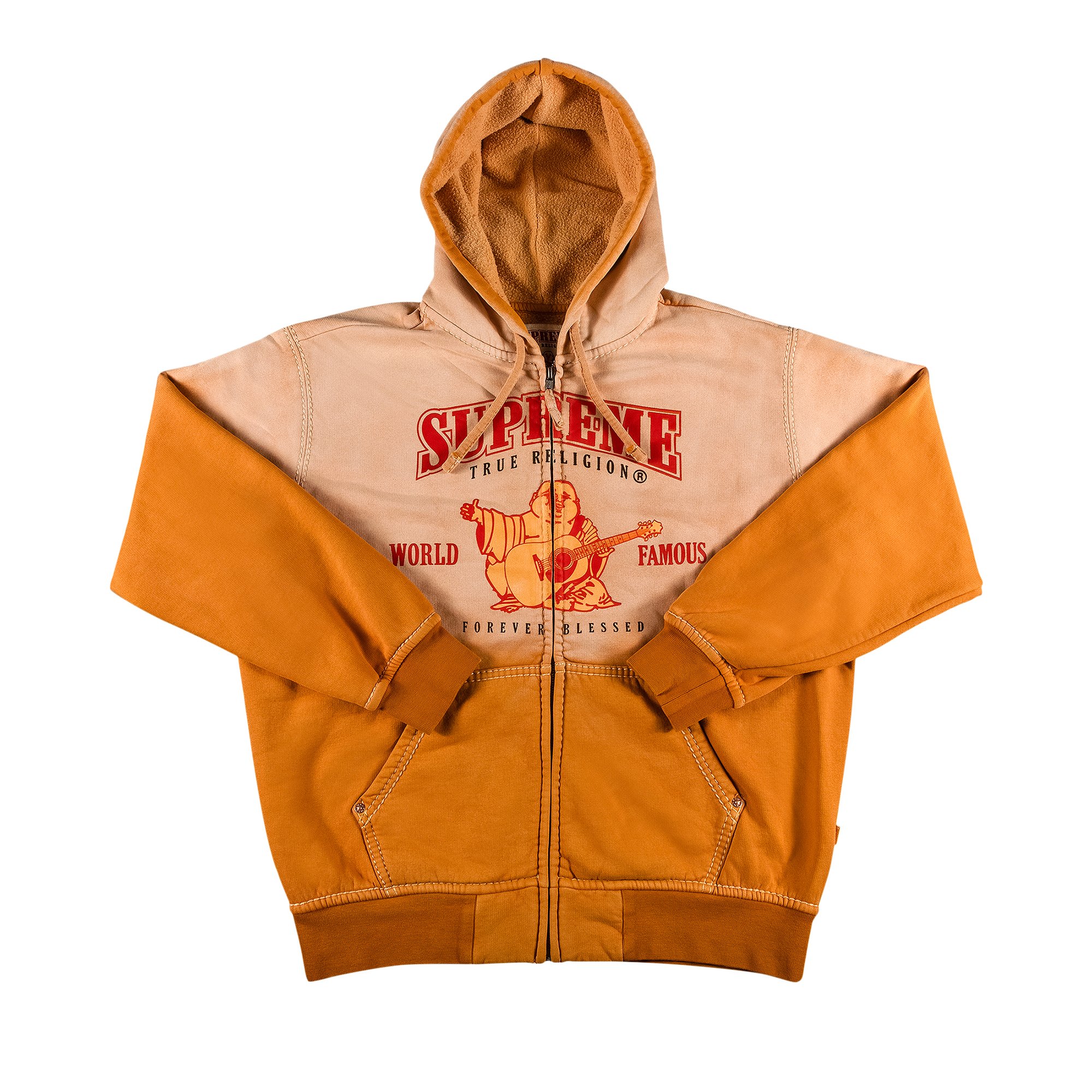 Buy Supreme x True Religion Zip Up Hooded Sweatshirt 'Dusty Orange