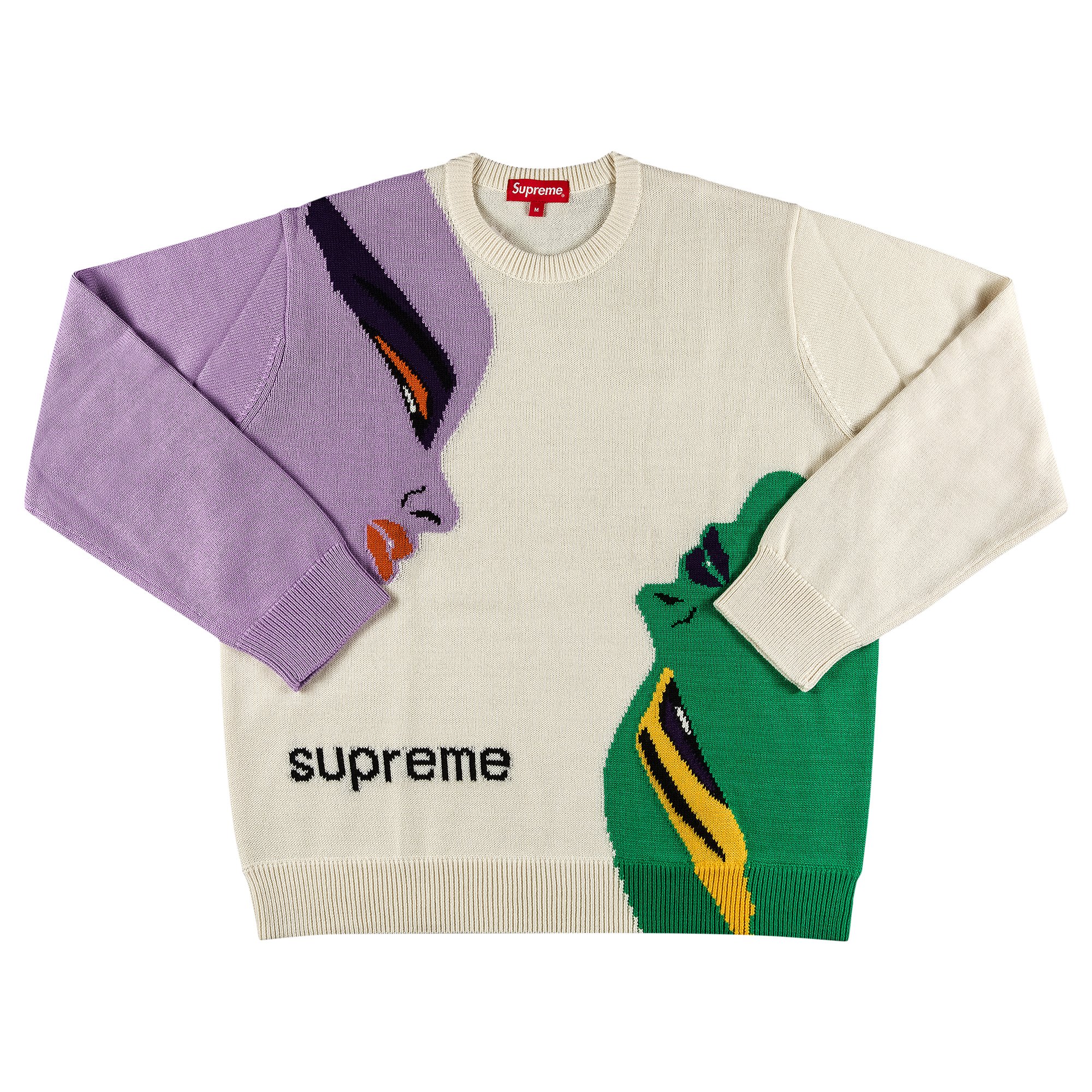 Supreme Faces Sweater Cream 21fw XL