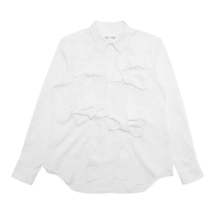 Comme des Garcons 5 Bow Shirt White
