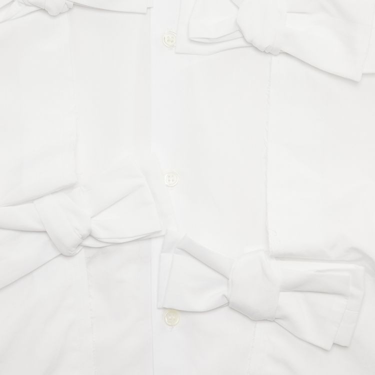 Comme des Garcons 5 Bow Shirt White