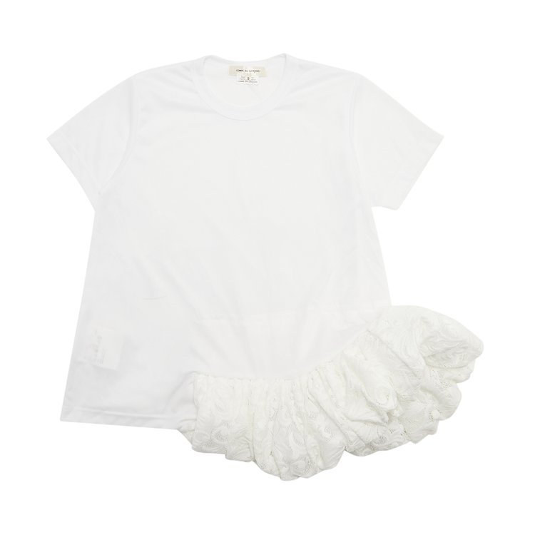 Comme des Garçons Ruffle Bottom T-Shirt 'White'