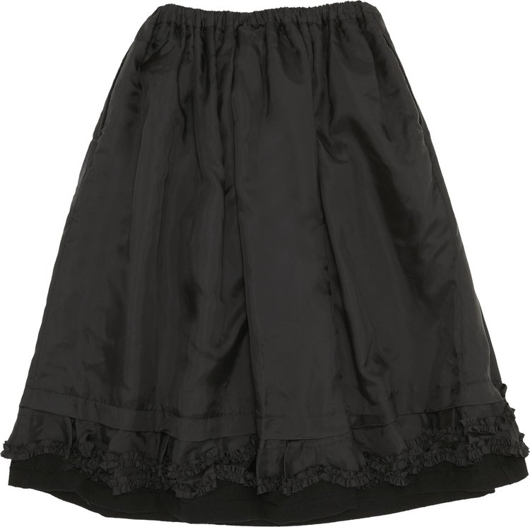 Tricot Comme des Garcons Ruffle Bottom Skirt Black