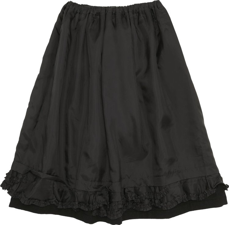 Tricot Comme des Garçons Ruffle Bottom Skirt 'Black'