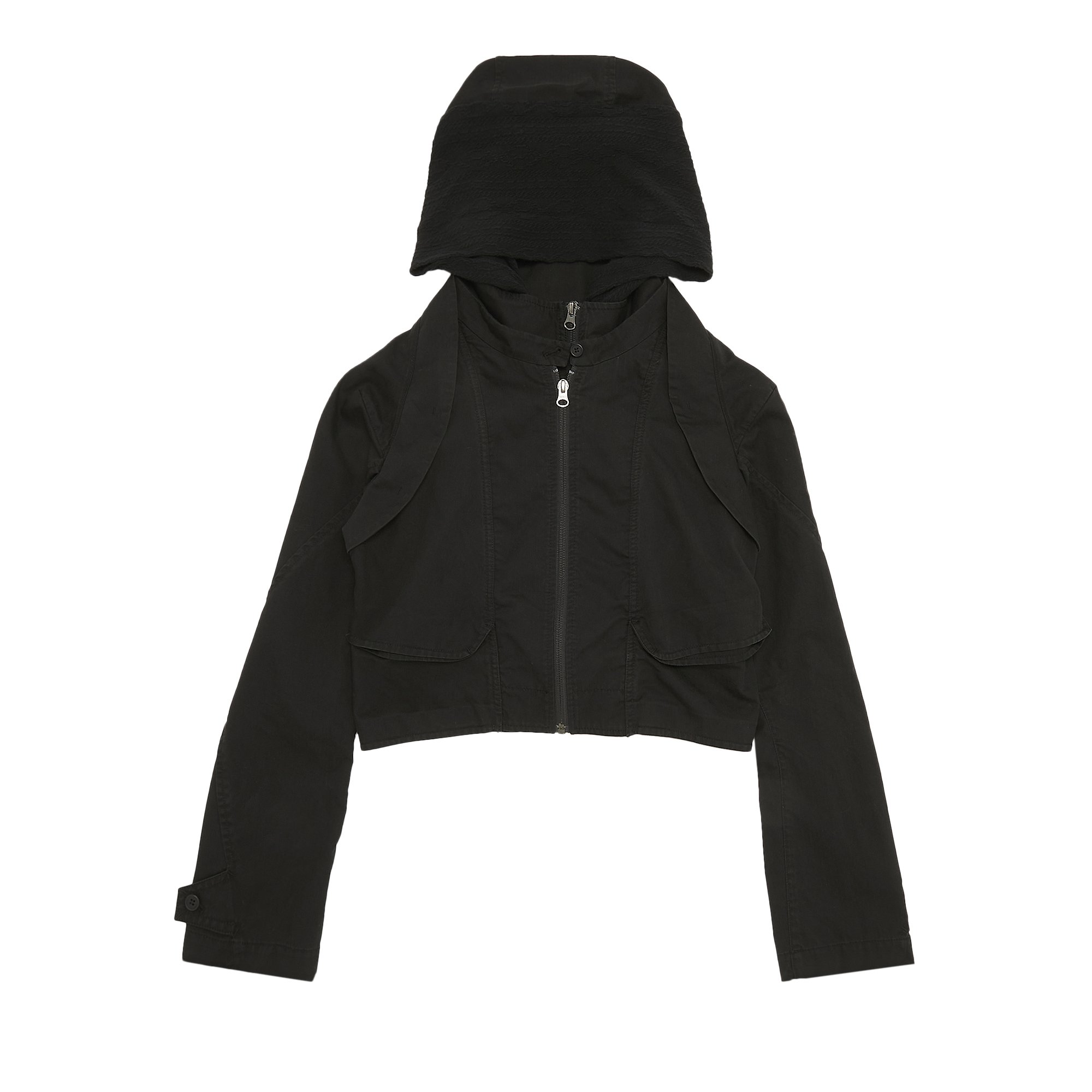 Buy Hyein Seo Cropped Muffler Jacket 'Black' - FW21 JK4K BLAC | GOAT