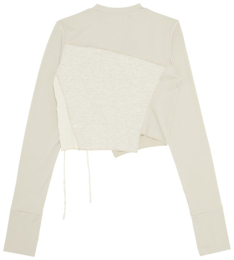 Hyein Seo Twisted Long Sleeve Top Cream