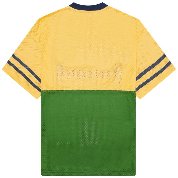 Brain Dead Paneled Football Mesh Shirt Yellow