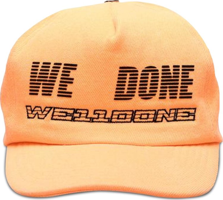 We11done Logo Trucker Cap 'Neon Orange'
