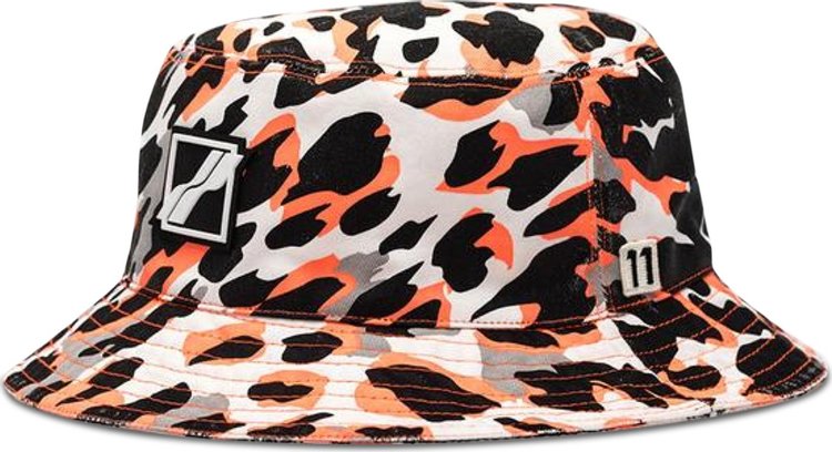 We11done Leopard Bucket Hat Neon Orange