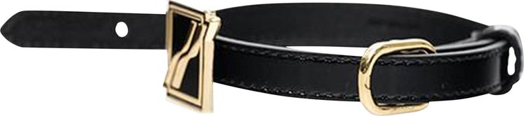 We11done Patent Mini Buckle Choker BlackGold