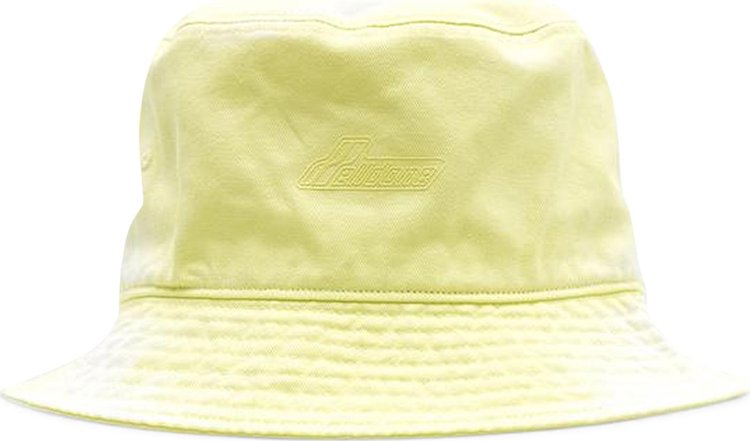 We11done Logo Hand Bleached Bucket Hat 'Yellow'
