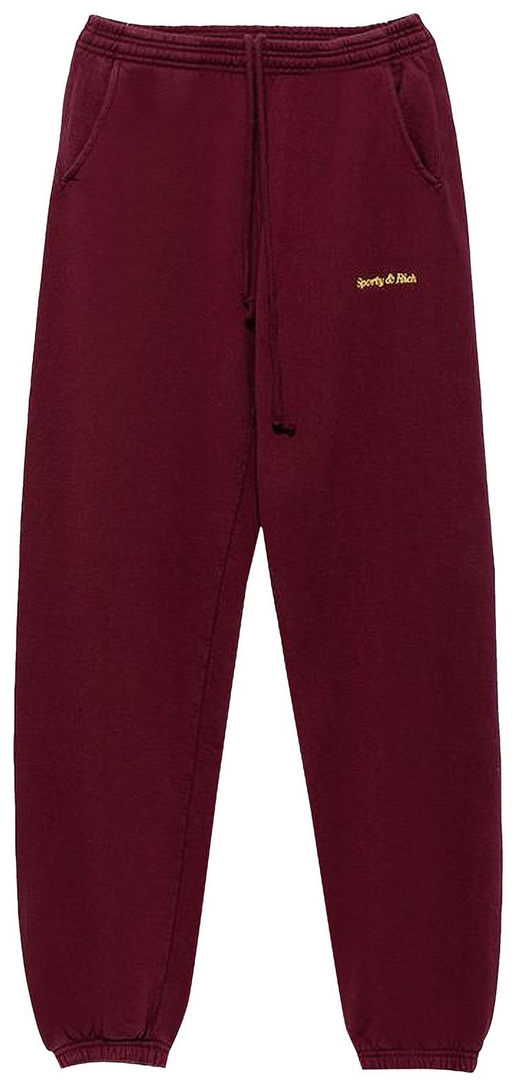 Sporty  Rich Classic Logo Sweatpant Embroidery Burgundy