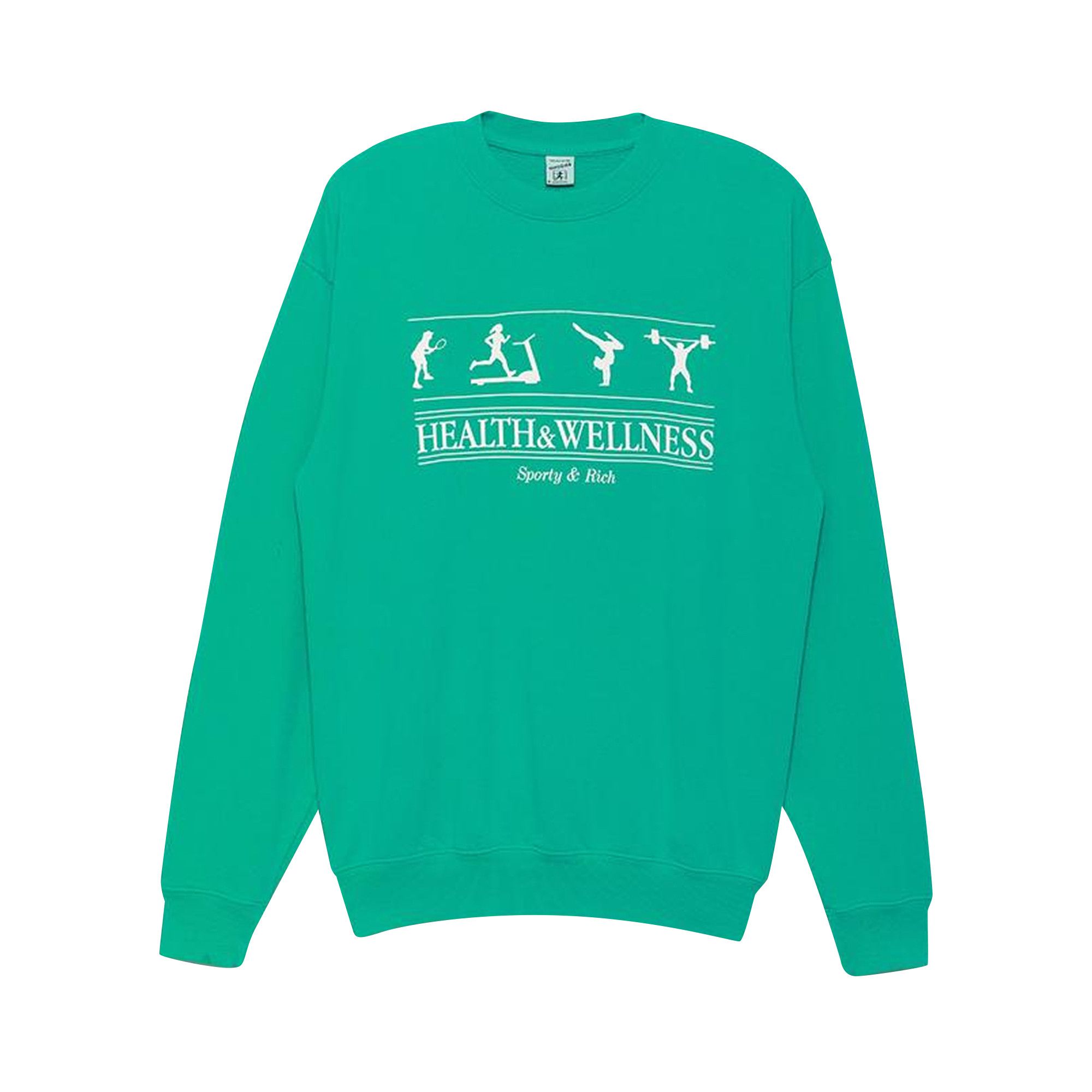 Wellness Ivy Crewneck Sweatshirt Ash Grey Green Print | The