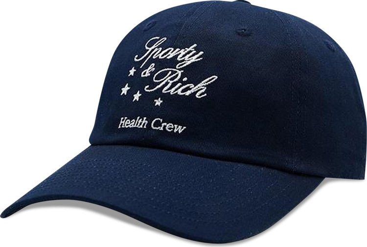 Sporty & Rich Stars Health Crew Hat 'Navy/White'