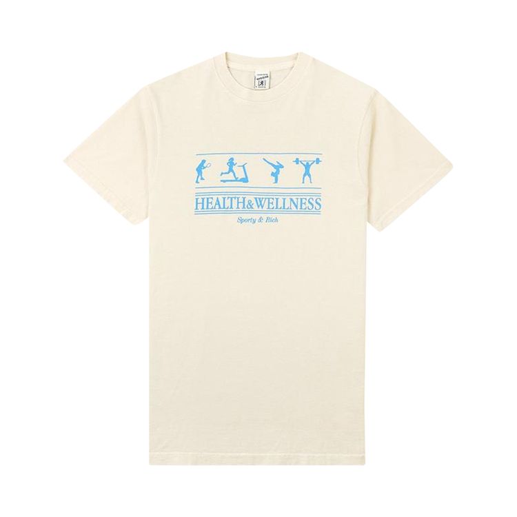 Sporty  Rich Health Wellness T Shirt MilkBlue