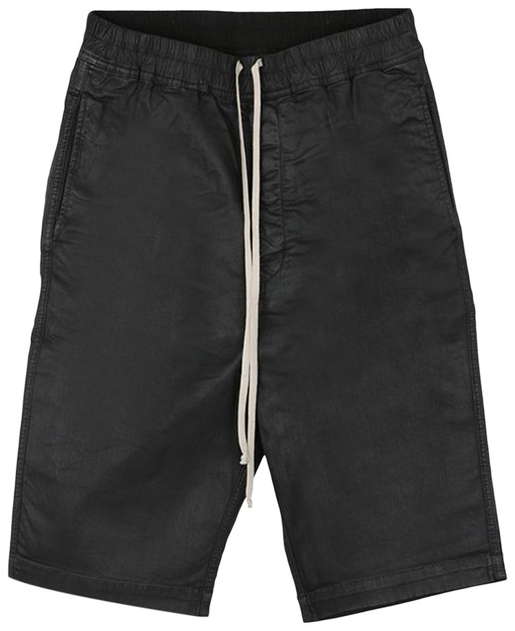 Rick Owens DRKSHDW Waxed Astaire Pod Shorts Black