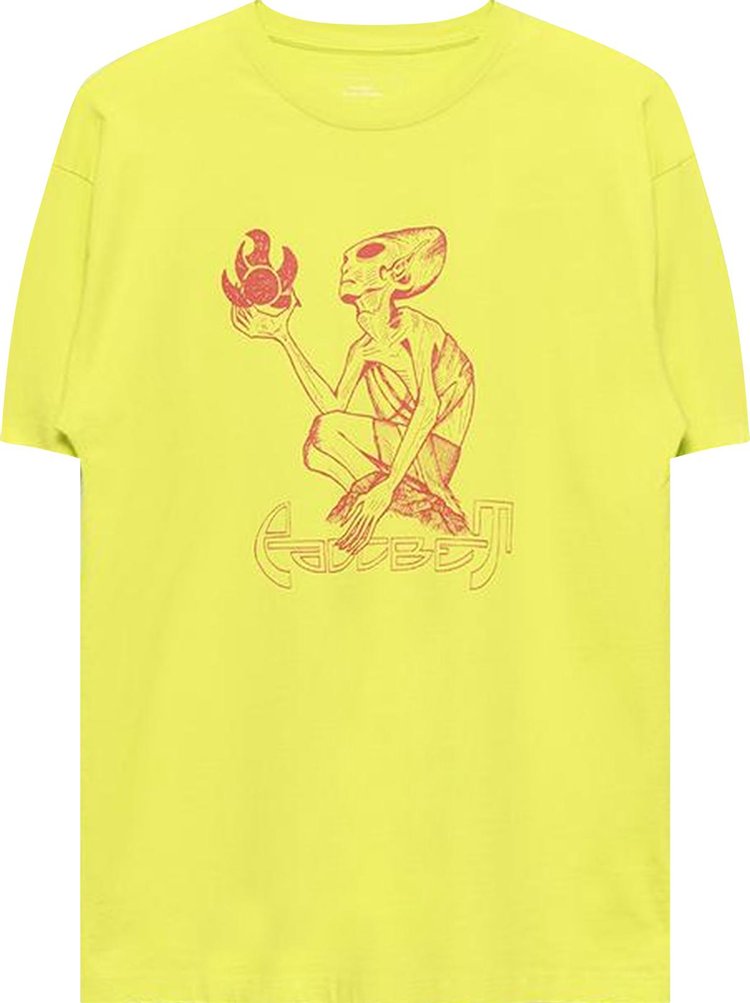 Rassvet Graphic Print T-Shirt 'Bright Yellow'
