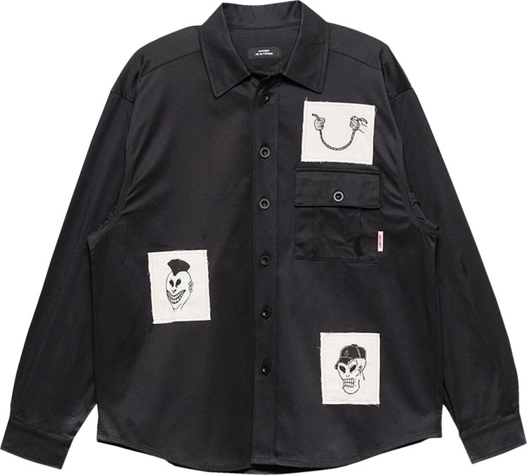 Rassvet Graphic Patches Cotton Shirt 'Black'