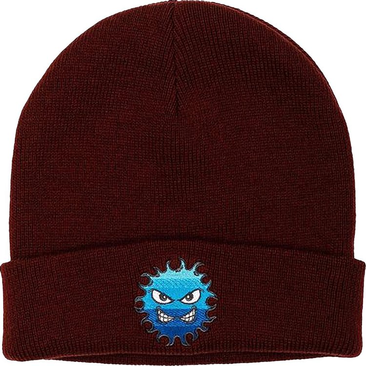 Rassvet Graphic Embroidery Beanie 'Burgundy'