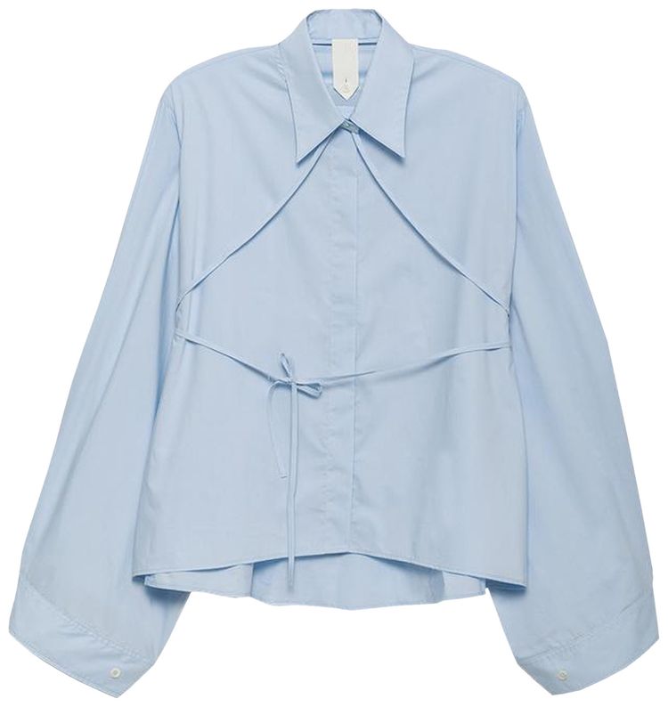 MM6 Maison Margiela Detachable Collar Cropped Blouse Sky Blue