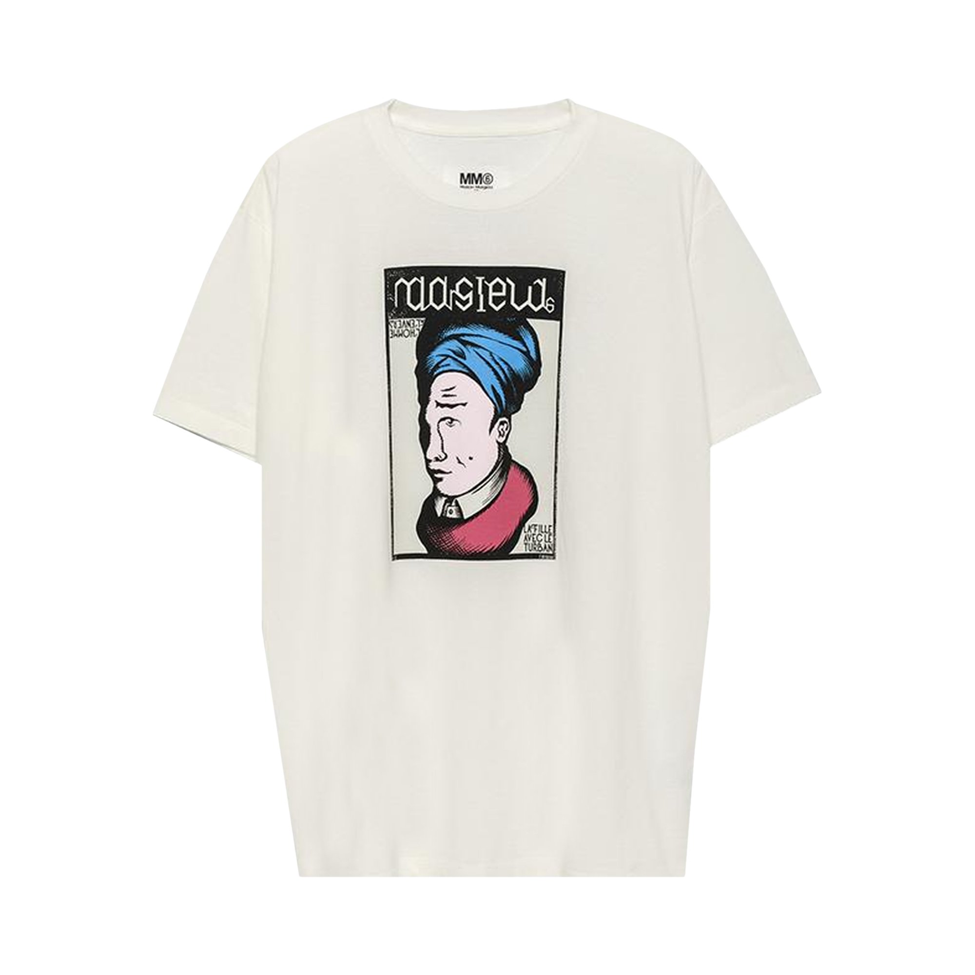 Buy MM6 Maison Margiela Graphic Print Cotton T-Shirt 'Off White