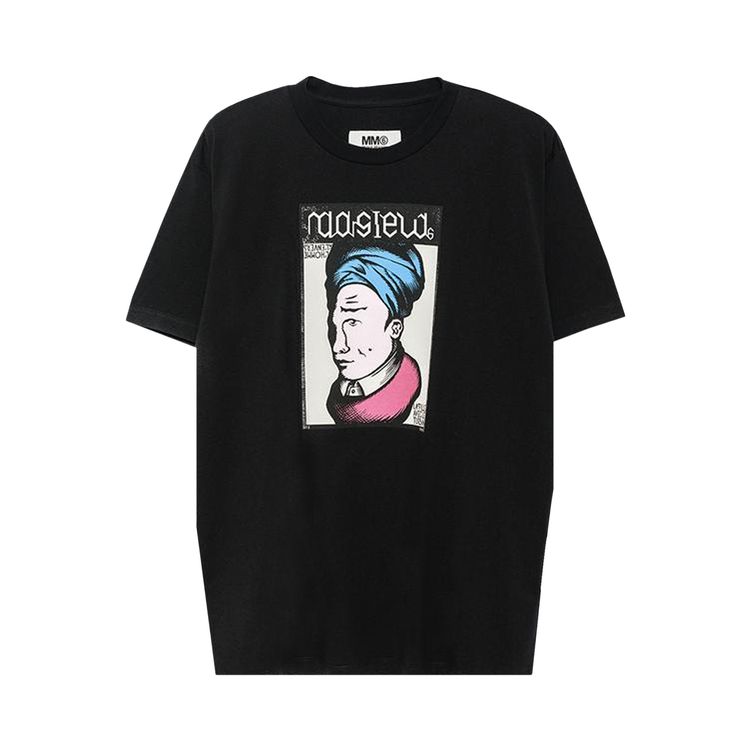 MM6 Maison Margiela Graphic Print Cotton T Shirt Off White